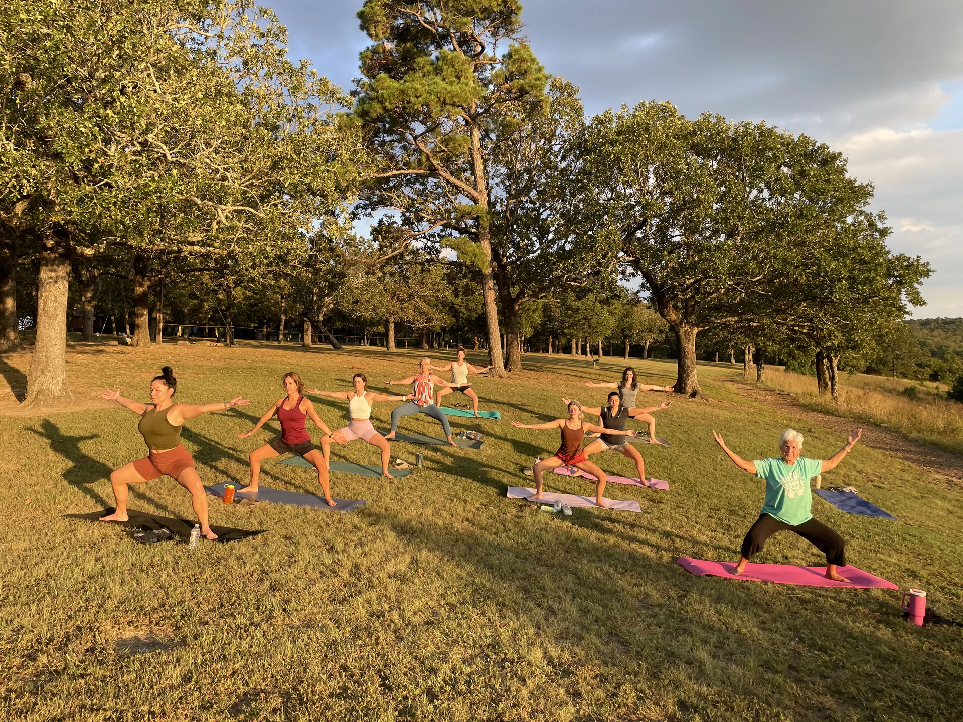 A golden-hour practice on the hillside at Mount Nebo.